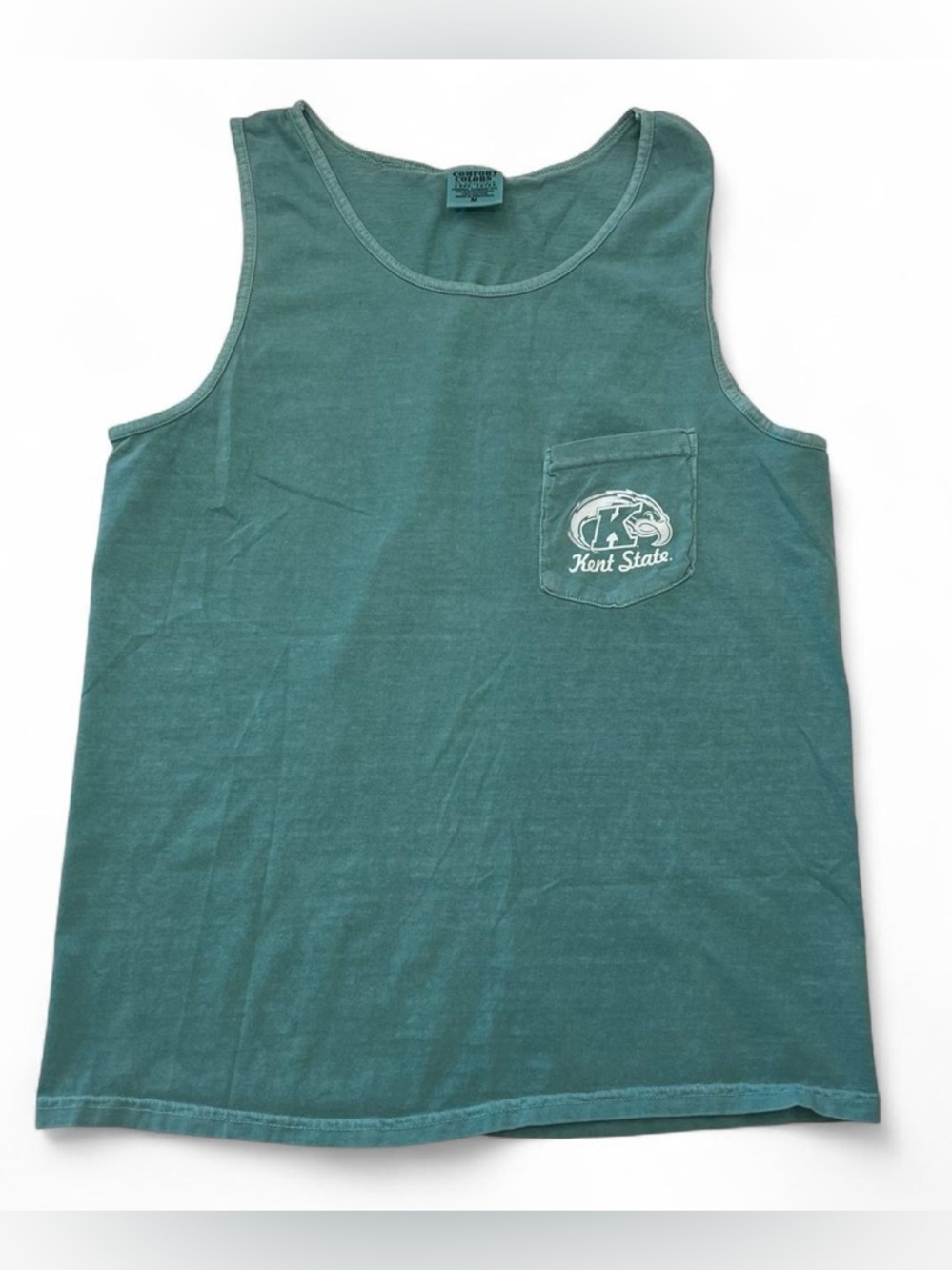 Kent State University green pocket tank top medium